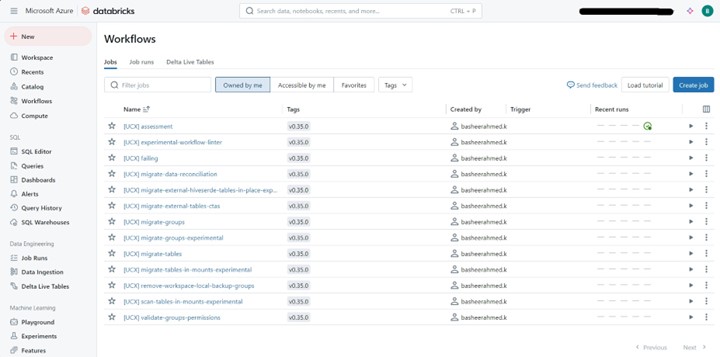 workflow - Databricks Unity Catalog,UCX Installation and Configuration,Data Governance in Databricks