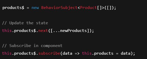 Local state management - angular
