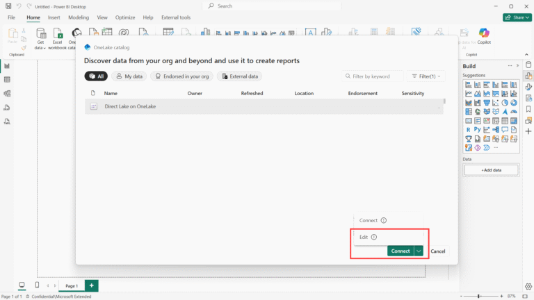 power bi desktop direct lake edit - Power BI